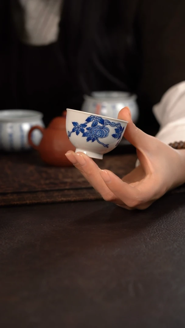 【闪购商品】杯HLX陶瓷折枝南瓜小鸡心杯