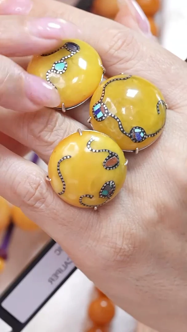 蜜蜡颈饰银S925镶嵌9266选择多样性发货其中一件