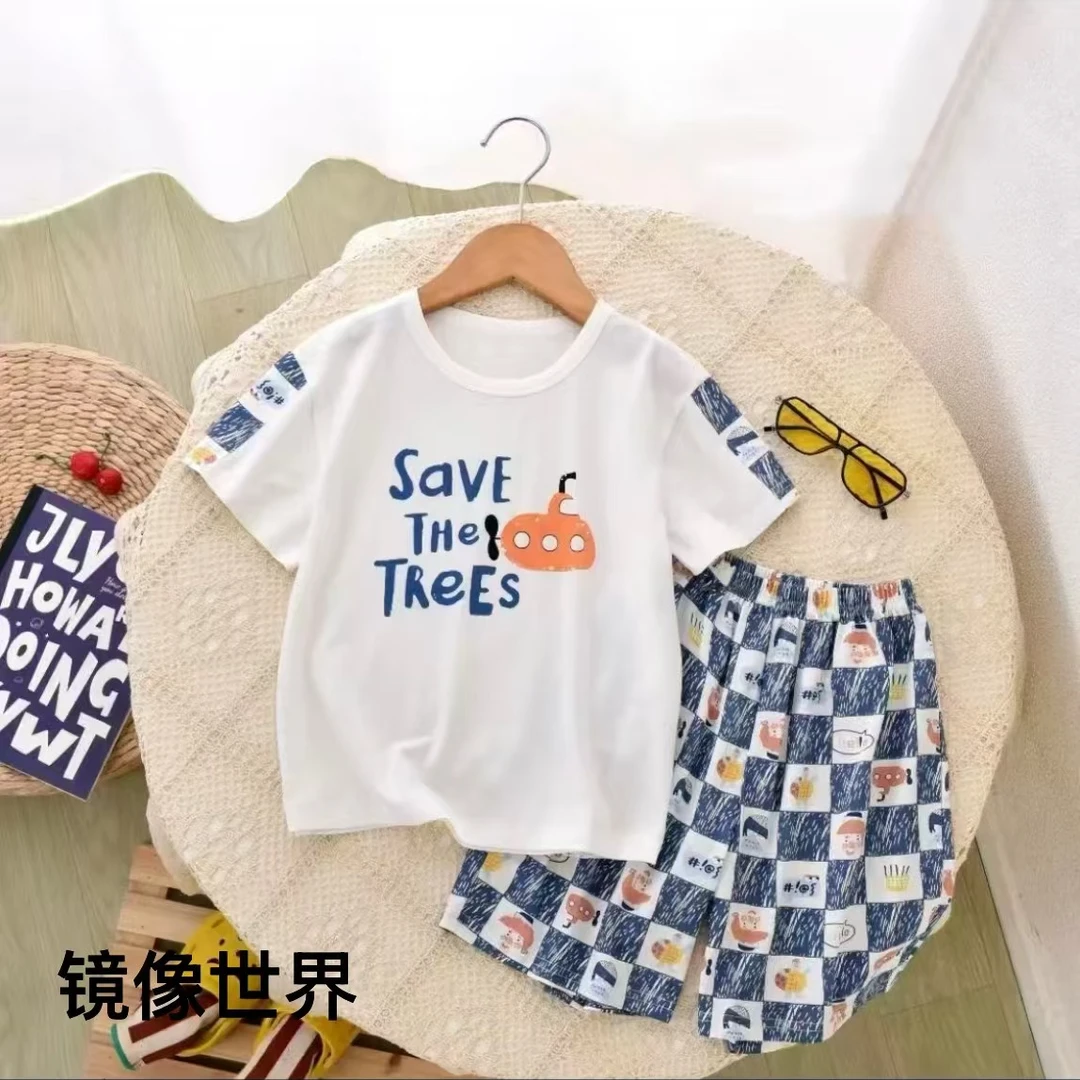 25年新款男女宝宝短袖短裤套装（90-140）