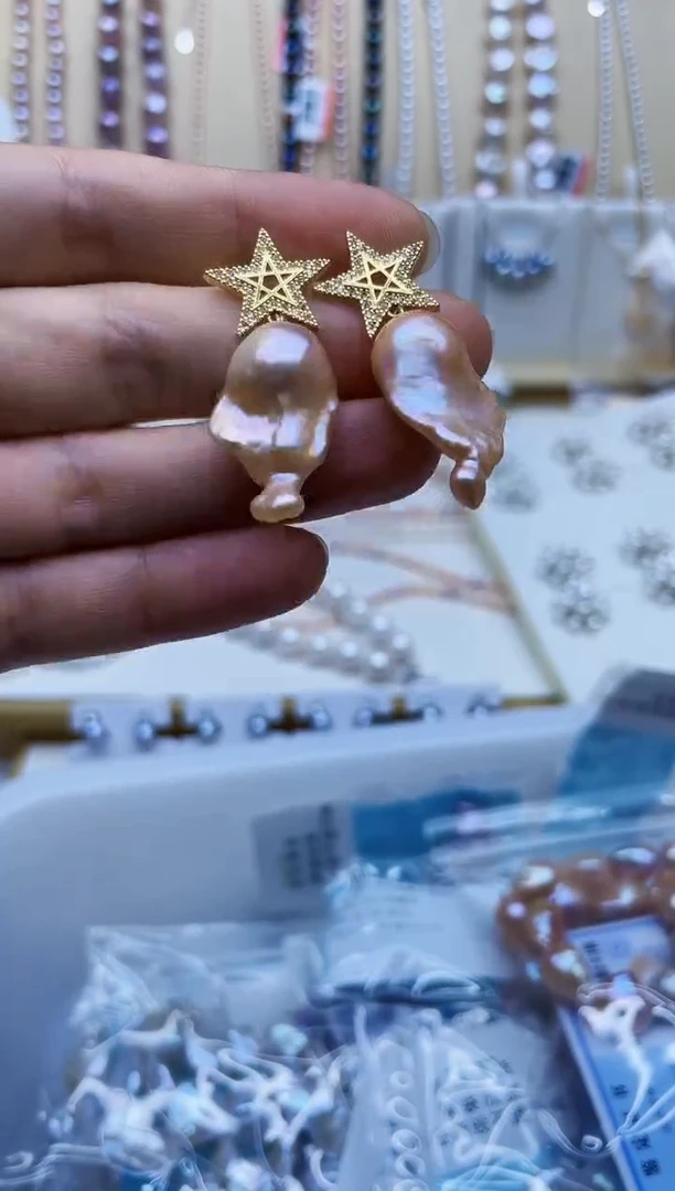 未镶嵌耳饰淡水珍珠耳钉多样性发其一