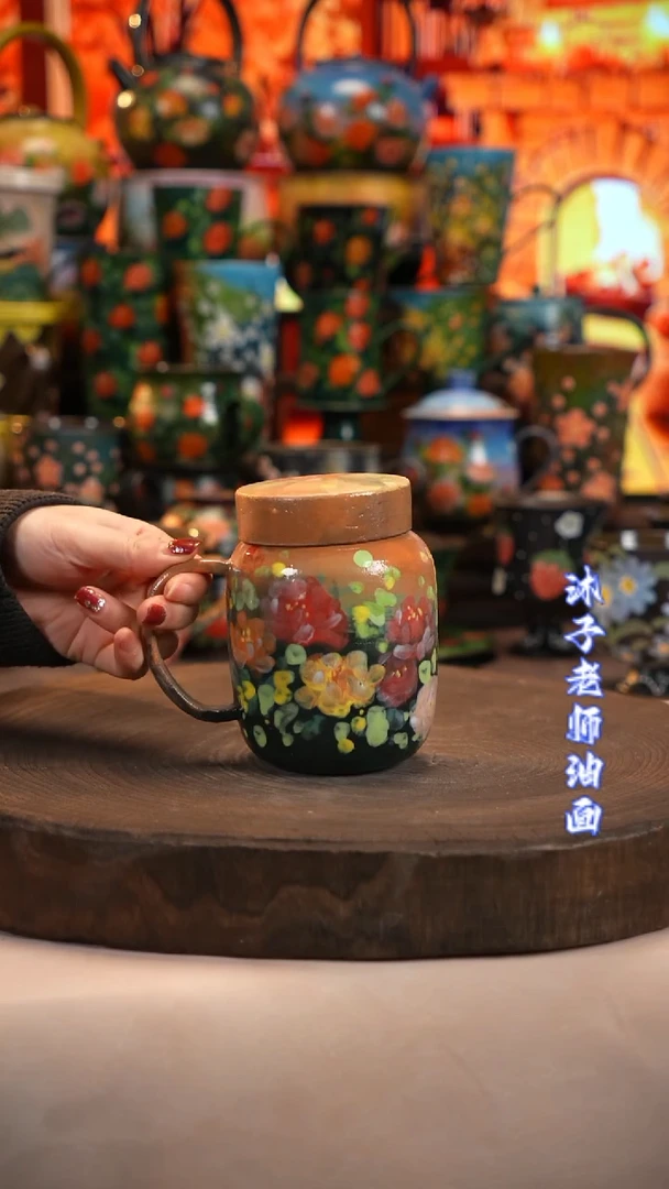 油画   釉下彩  杯子