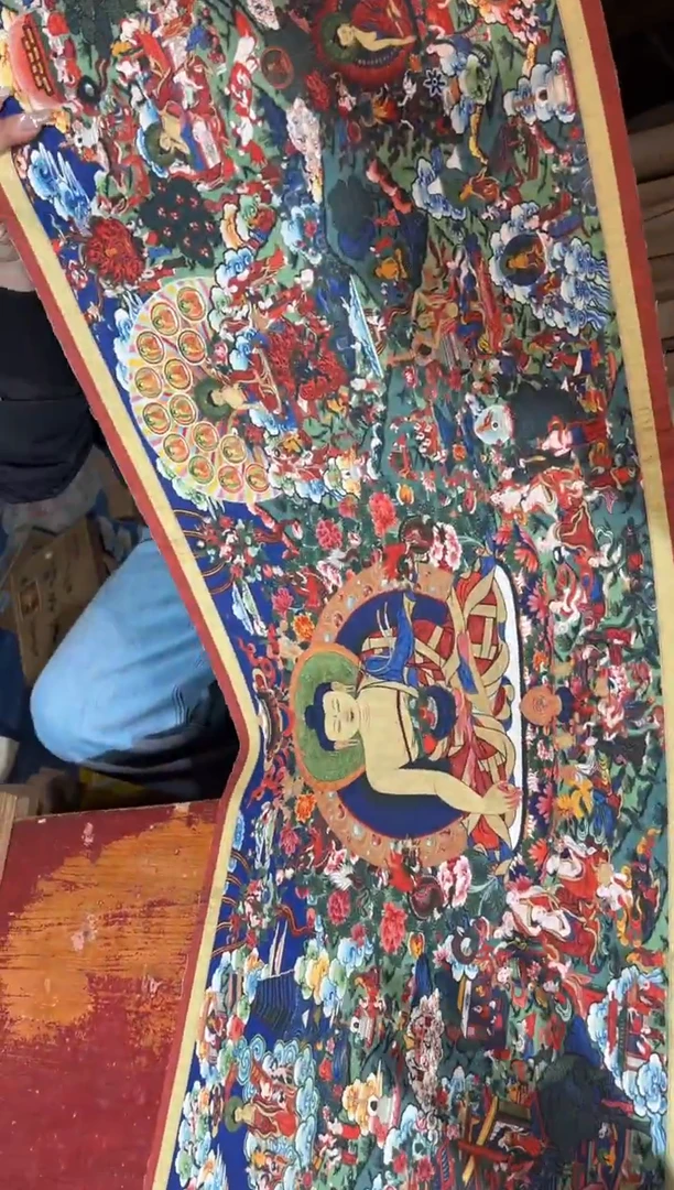卷轴画龙妹的唐卡tk16