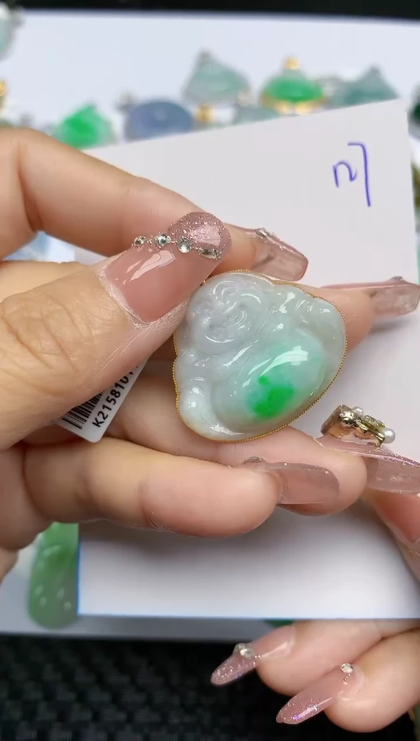 【闪购商品】翡翠颈饰18K金镶嵌天然A货翡翠 127