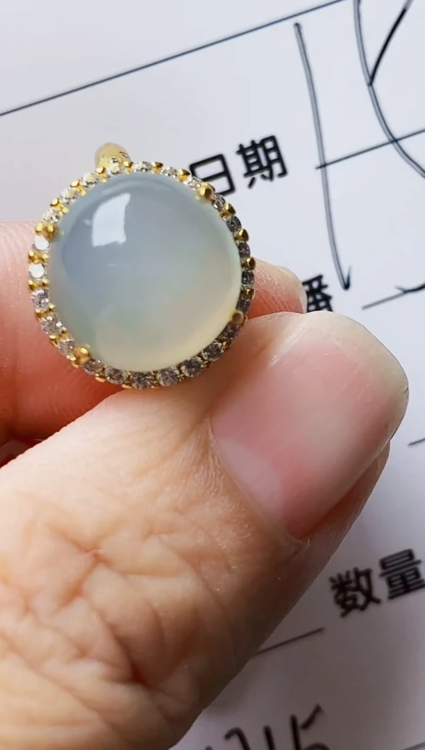 银S925镶嵌戒指翡翠1715
