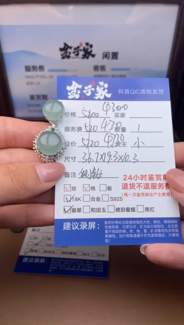 颈饰18K金镶嵌翡翠?**光541362601E定金1