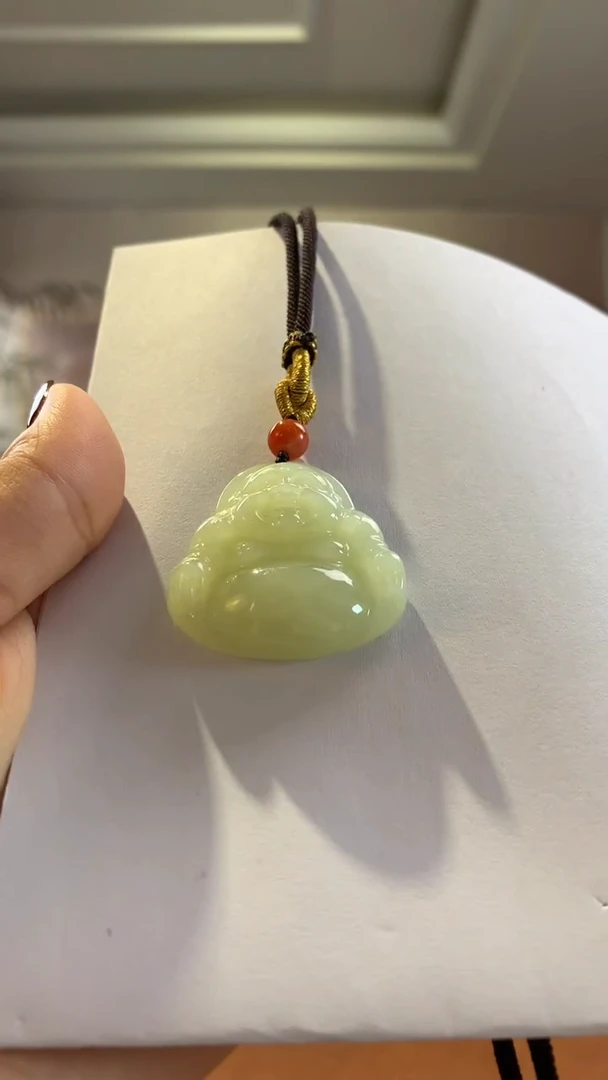 未镶嵌和田玉挂件黄口佛公