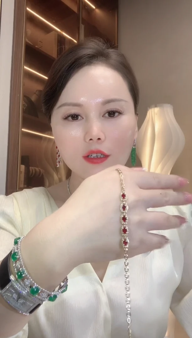手链18K金镶嵌红宝石C13