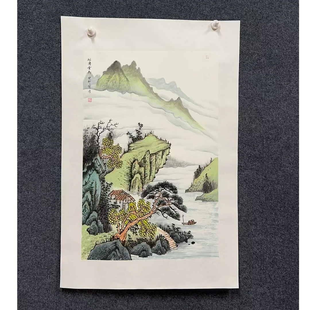 松涛云影2.7平方尺绘画手绘