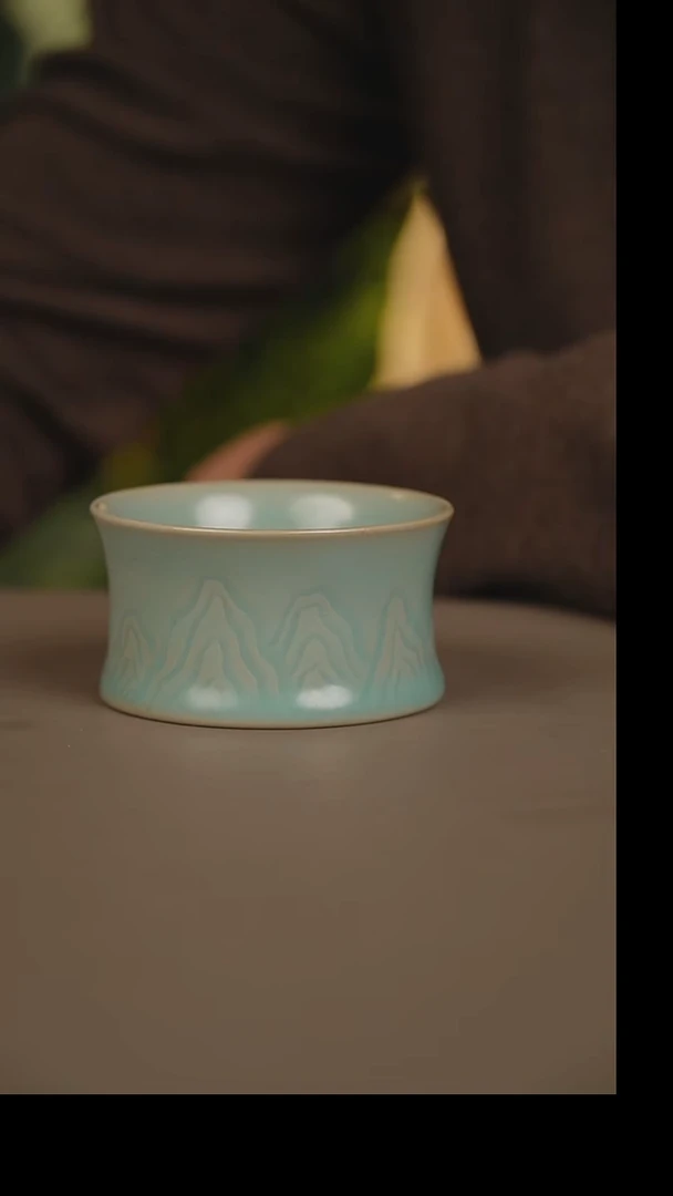 杯仿古千里江山杯微暇