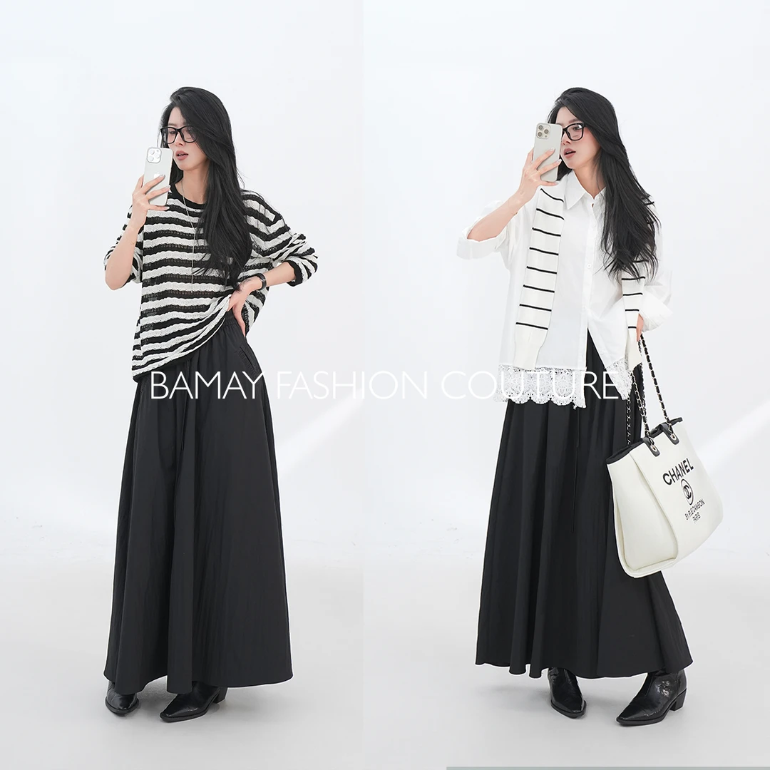 【BAMAY】春秋百搭气质纯色半身裙BM2402BQ0003z