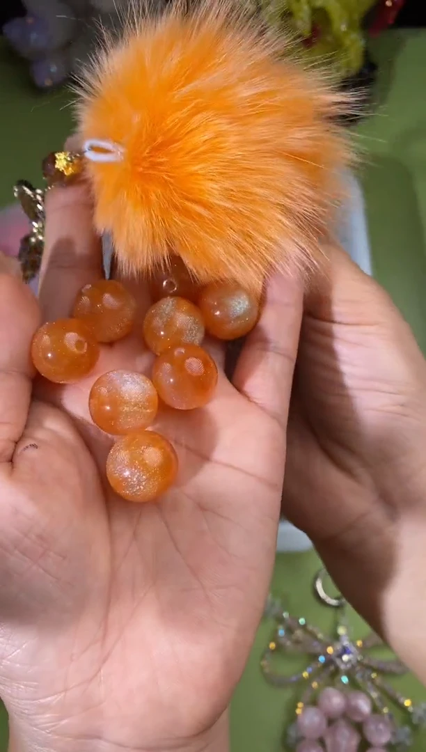 玻璃2690卡16珠子10个星空黄色