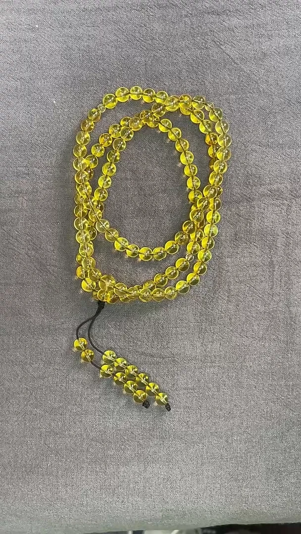 琥珀颈饰未镶嵌蓝珀6mm108多圈  多样性发其一