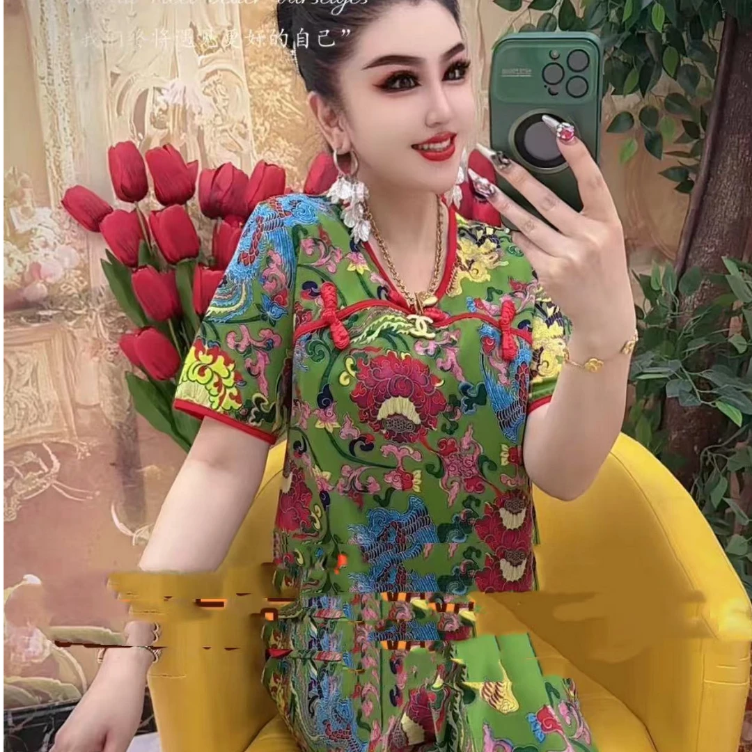 1569 家居时尚潮流百搭修身衫+裤子两件套