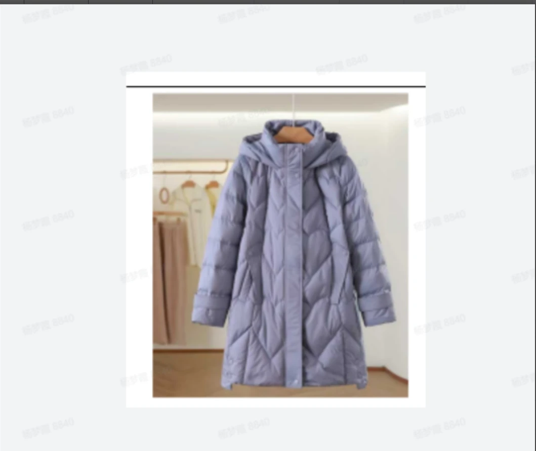 冬季新款中长款韩版连帽羽绒服YMD-23042YR