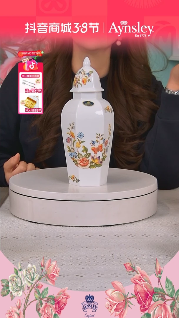 【闪购商品】新骨瓷六边形将军罐