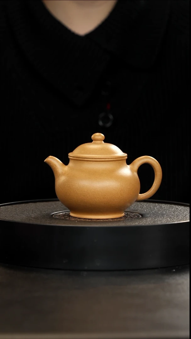 茶壶红泥正价2000微瑕老宕口精挑黄金段潘壶250cc