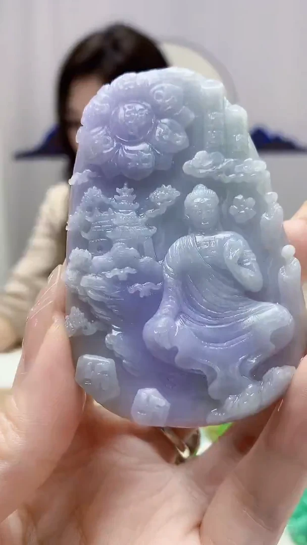 未镶嵌定制翡翠4829DD-毛货挂件153