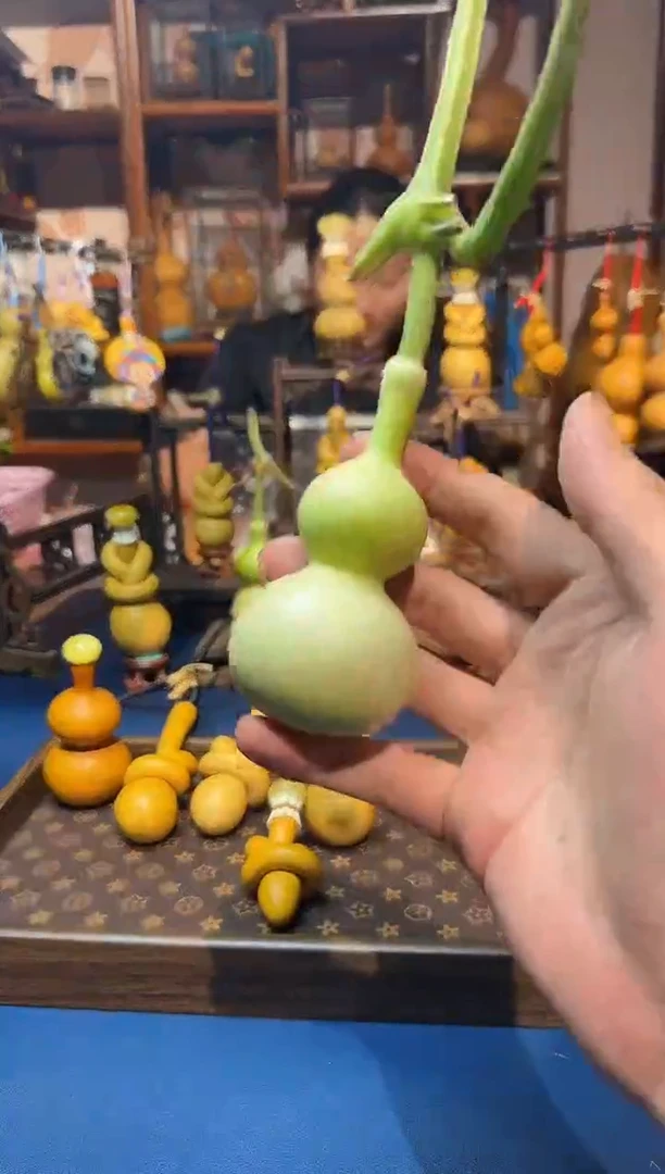 平****。文玩葫芦摆件手把件青皮