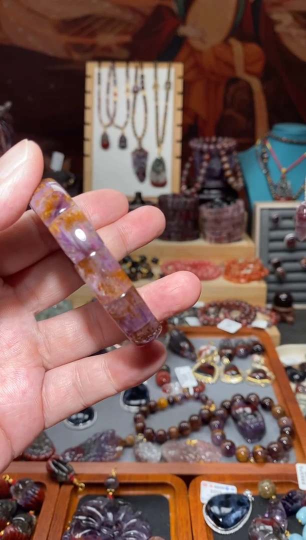 【闪购商品】镯牌未镶嵌水晶极光紫钛