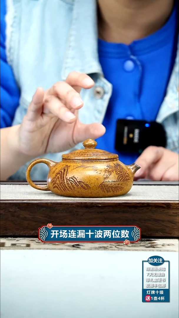 【闪购商品】紫砂茶壶范青高温柴烧关山月寒江160cc