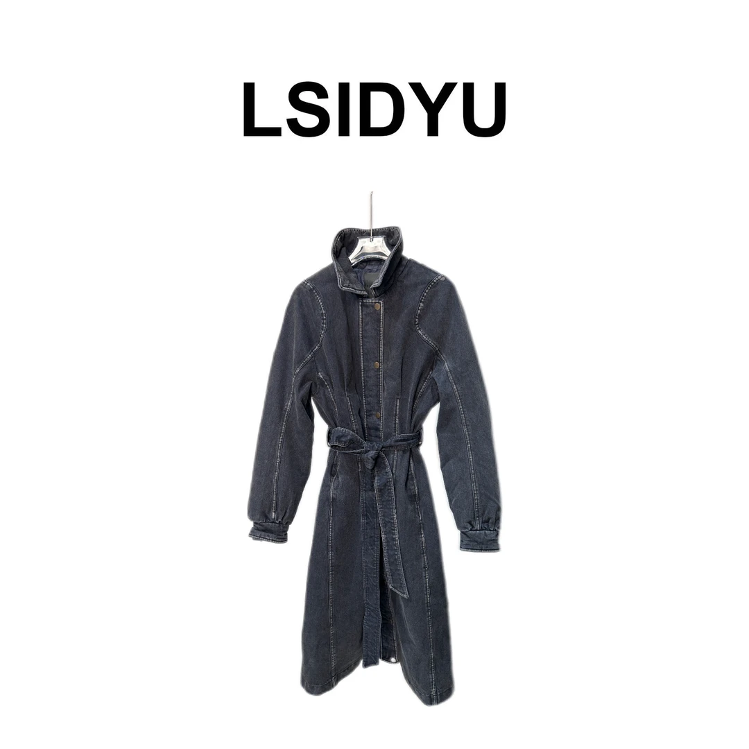 《刘思宇》D30长款牛仔羽绒服