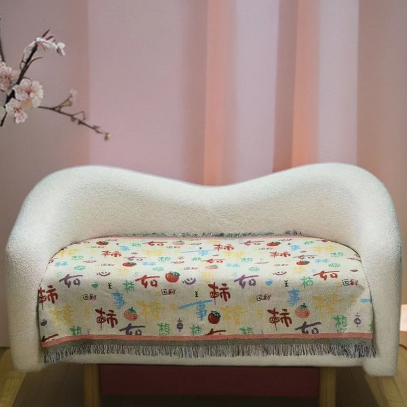 【微瑕柿柿如意】85*180cm流苏沙发巾 多功能四季沙发巾  床盖