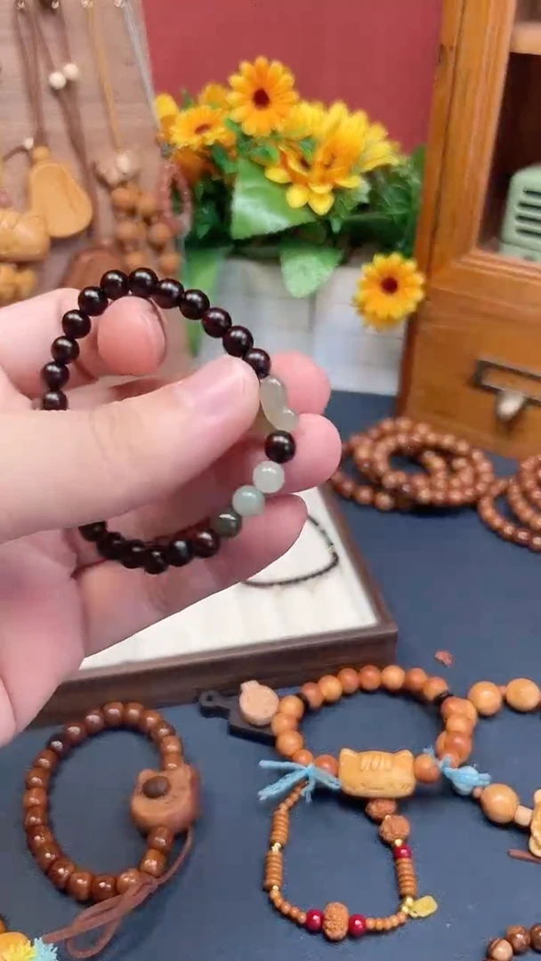 非洲檀香无事牌小叶紫檀 单圈+河田蝴蝶