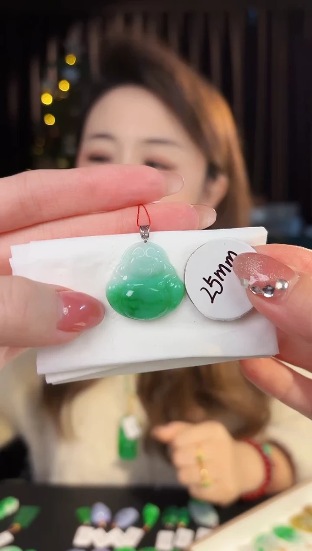 【闪购商品】翡翠颈饰18K金镶嵌缅料A货/支持复检/一件