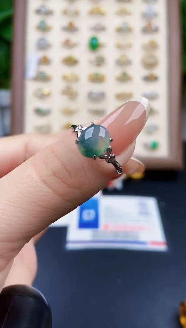 银S925镶嵌戒指翡翠21