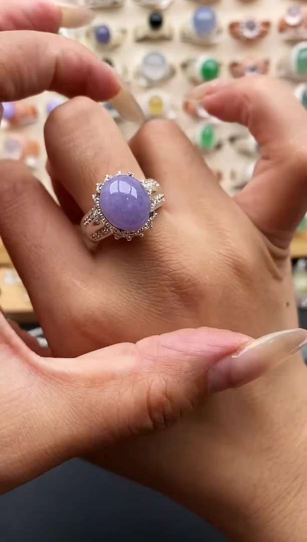 未镶嵌戒指翡翠缅甸天然A货翡翠22  7-8