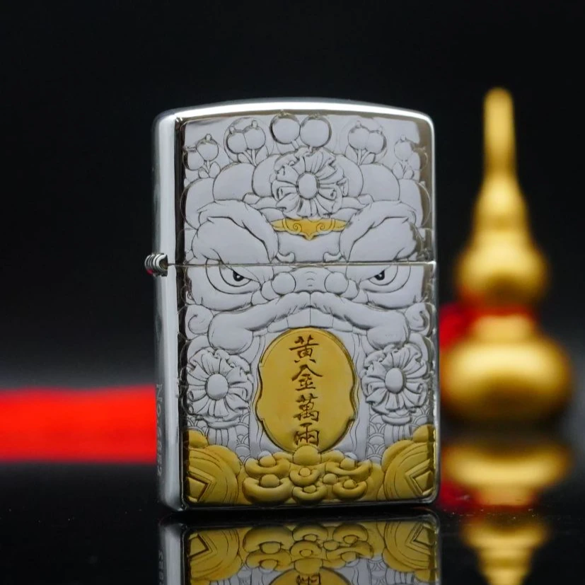 ZIPPO/之宝ZIPPO打火机    黄金万两XF盔甲镀银DYJ1