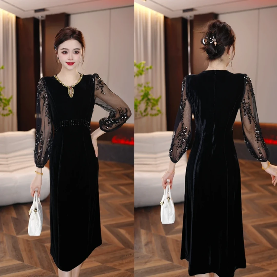 春季连衣裙202年新款气质穿搭收腰显瘦高贵轻奢高端上档次A字裙