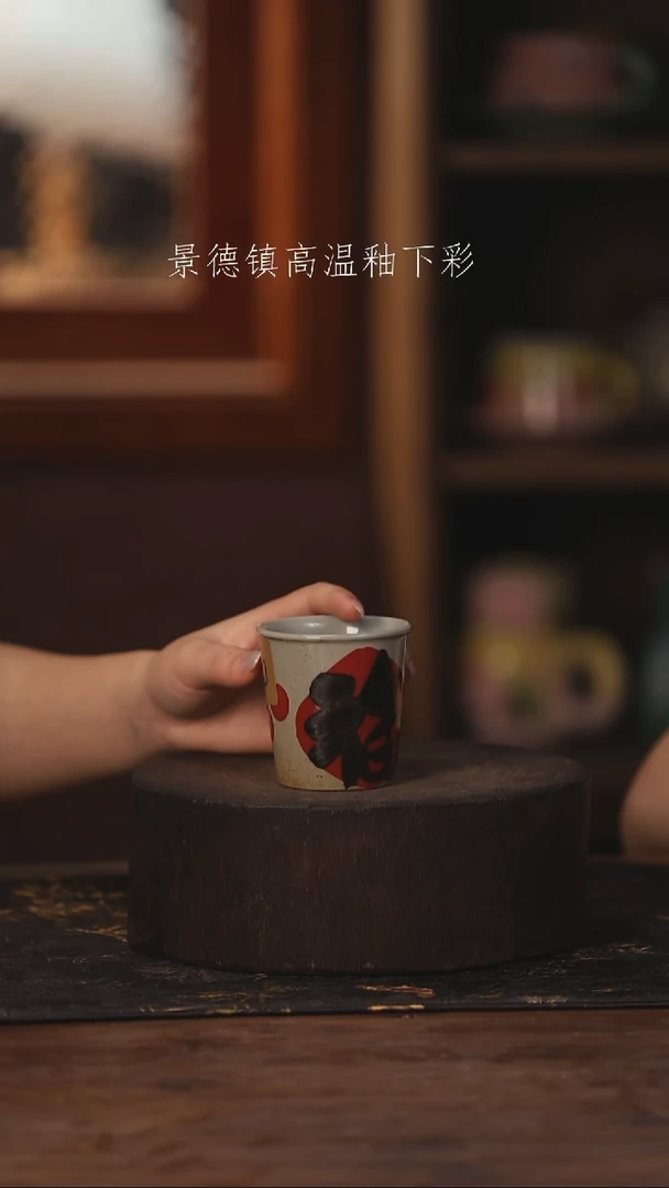 陶瓷景德镇高温釉下手绘陶瓷060