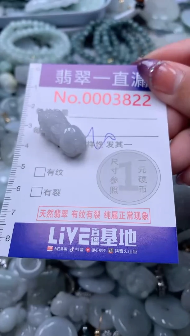 翡翠未镶嵌吊坠(不含链)3822