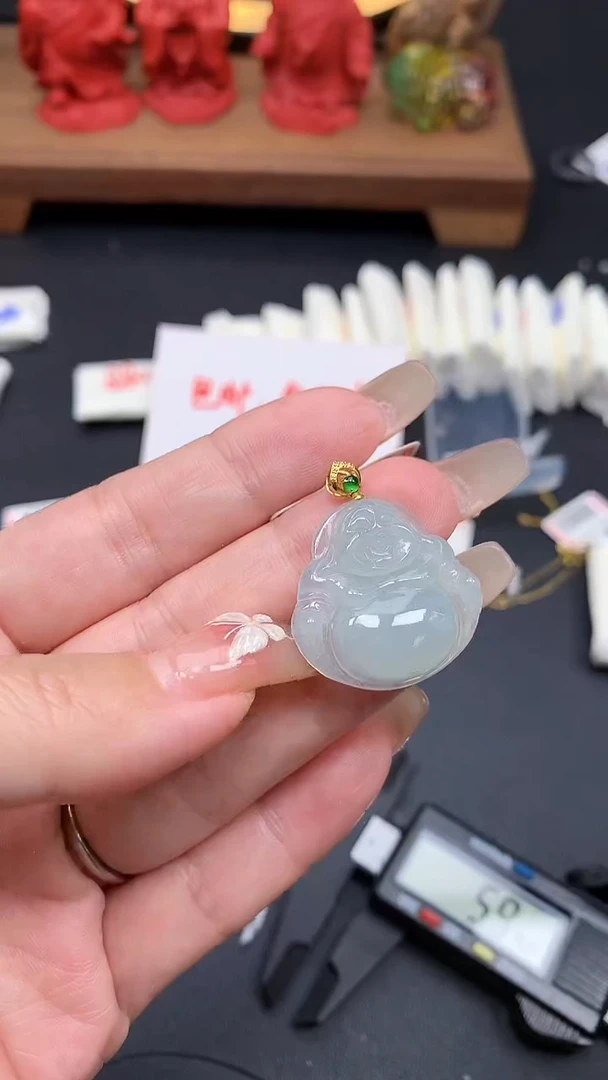 【闪购商品】翡翠吊坠(不含链)18K金镶嵌MS150234