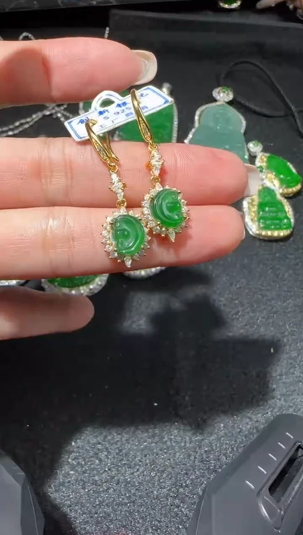 【闪购商品】翡翠耳饰未镶嵌多样性发货拍一发一