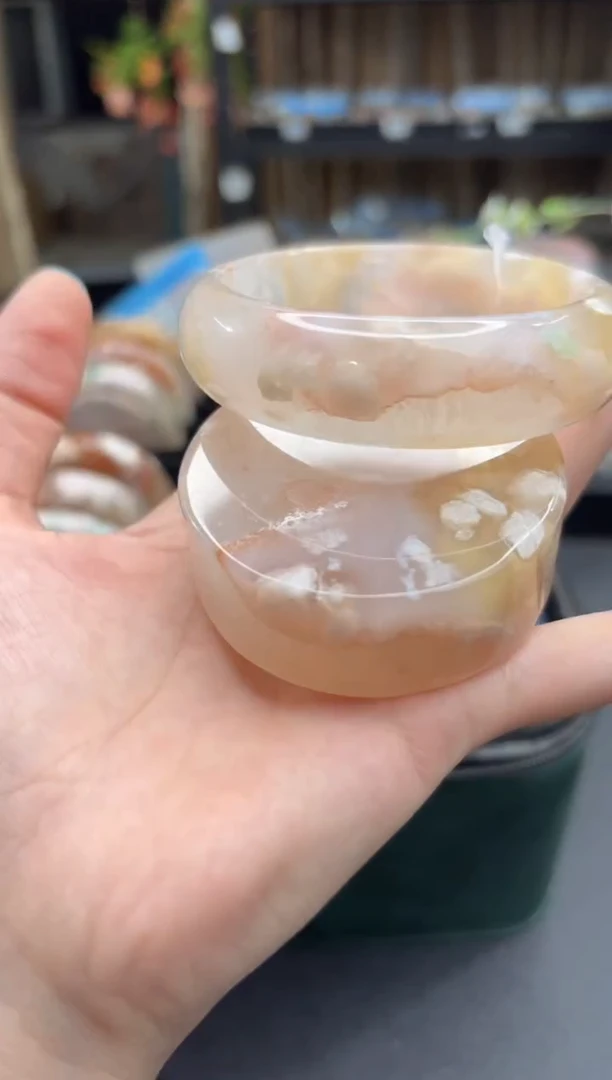 未镶嵌手镯石英质玉37(61圈赠送镯心)花心