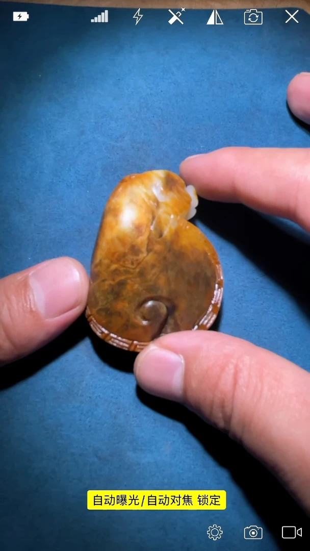 未镶嵌和田玉把件CM  荣归故里手把件