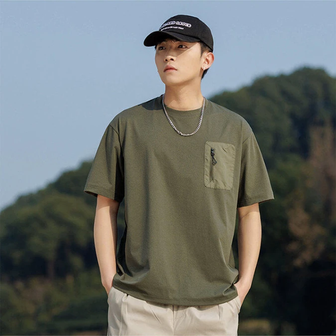 休闲百搭宽松圆领透气短袖2025夏季新款运动纯色速干衣T恤打底衫