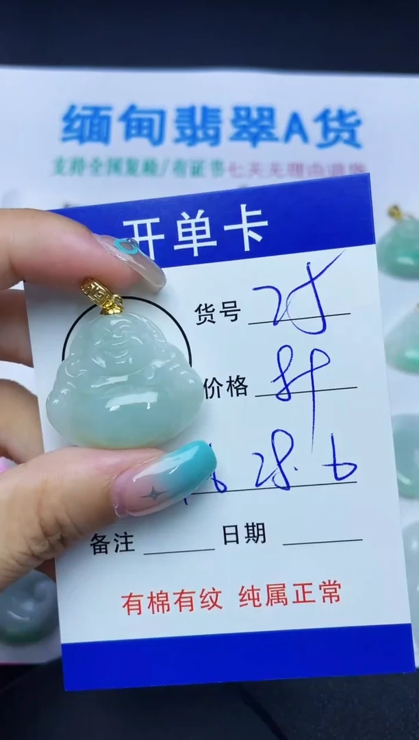 翡翠未镶嵌吊坠(赠链)25