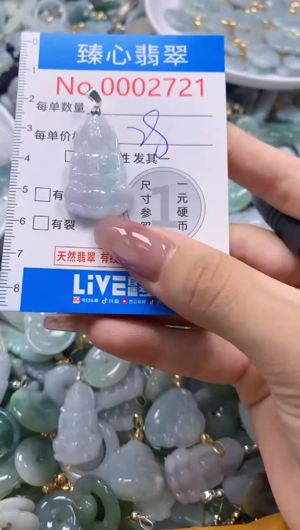 翡翠未镶嵌颈饰含绳0002721