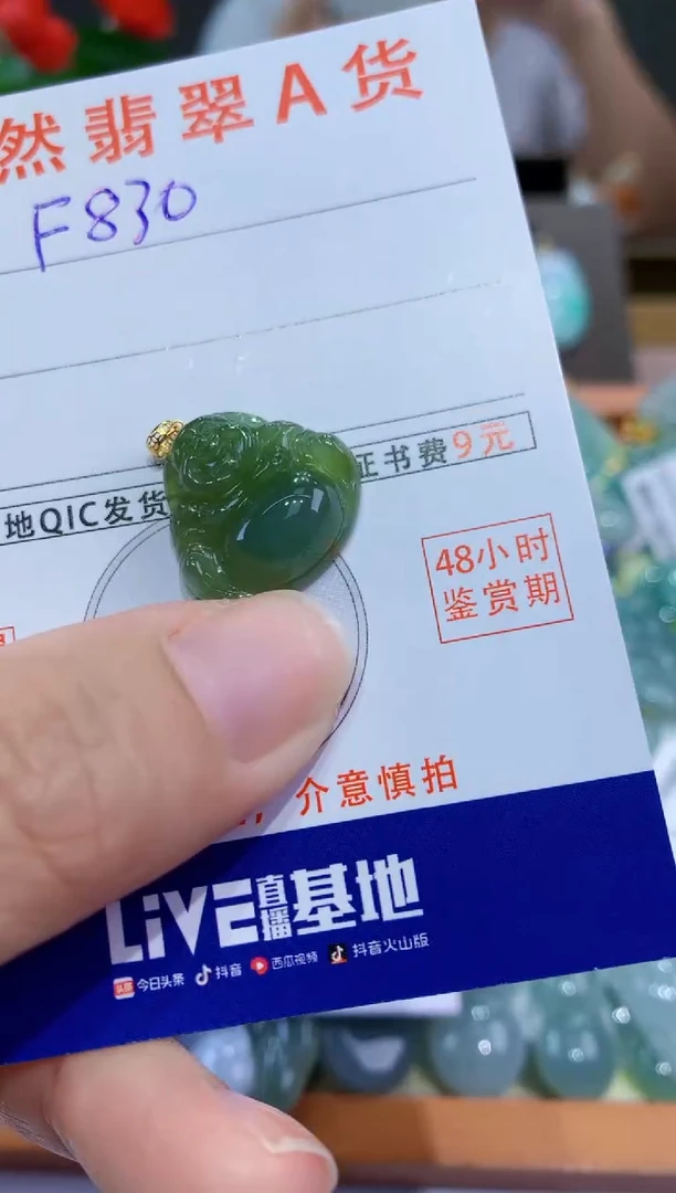 翡翠未镶嵌颈饰天然缅甸翡翠挂件