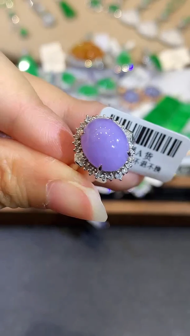 翡翠戒指18K金镶嵌MH 多样性发其一