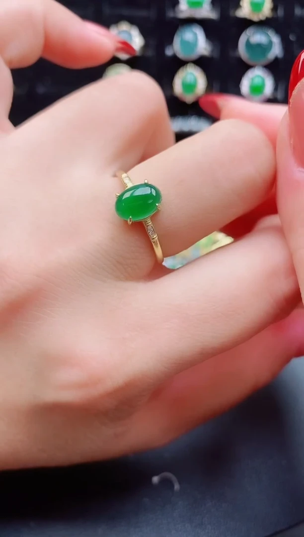 【闪购商品】翡翠戒指银S925镶嵌50850