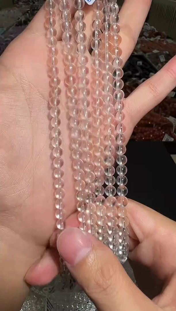 水晶手串未镶嵌白水晶多圈5mm（多样性发其一）