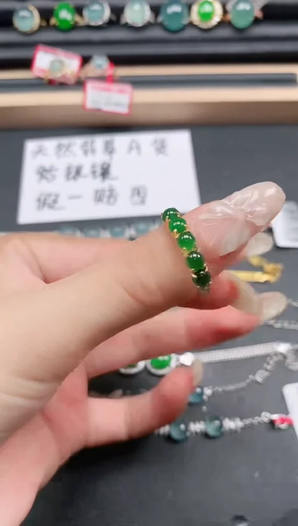 翡翠戒指银S925镶嵌11111