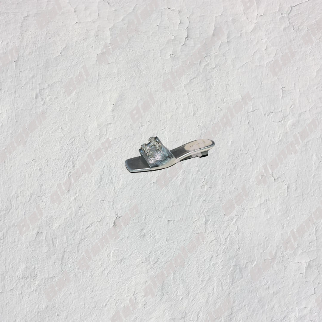 8272078 性感法式露脚趾小坡跟拖鞋 休闲拖鞋