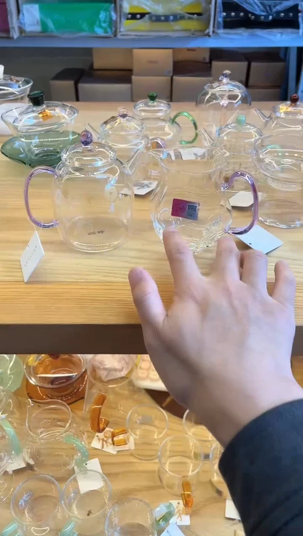 晶彩/颂妍茶海/浅紫+禾器/瑞币纹-宴臣壶/浅紫