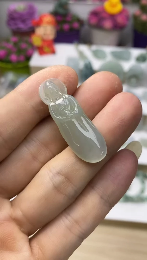 颈饰银S925镶嵌翡翠36天然缅甸翡翠A货