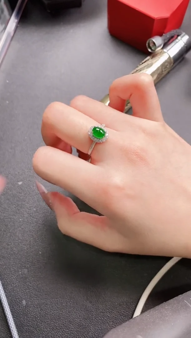 【闪购商品】翡翠戒指银S925镶嵌11111111